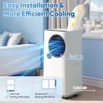 Lxlu Portable Air Conditioners, 16000 BTU 6-in-1 Cooling, Dehumidifier & Fan, Ultra Quiet with 24H Smart Timer, Auto Shut-Off & Child Lock for Home/Bedroom/Office