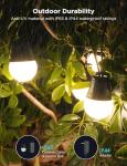 Govee Smart Outdoor String Lights 2, 144ft Outdoor Lights with Dimmable Warm White LED Bulbs, 47 Scene Modes for Patio, Backyard, Balcony, IP65 Waterproof, Works with Alexa, App Control