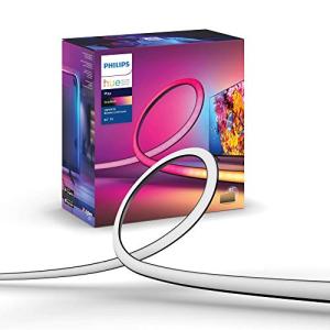 Philips Hue Play Gradient 65" Smart TV Light Strip, Flowing Color-Changing LED Strip Lights, Multicolour TV Backlight Sync with Music and Gaming, Requires Bridge & Sync Box, Control with App and Voice