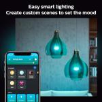 Philips Hue Smart Light Starter Kit - Includes (1) Bridge and (4) 75W A19 E26 LED Smart White and Color Ambiance Bulbs - Control with App - Compatible with Alexa, Google Assistant, and Apple HomeKit