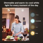 Philips Hue Smart Light Starter Kit - Includes (1) Bridge and (4) 75W A19 E26 LED Smart White and Color Ambiance Bulbs - Control with App - Compatible with Alexa, Google Assistant, and Apple HomeKit