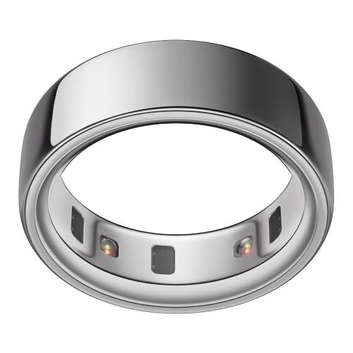 Oura Ring 4 - Silver - Size 8 - Smart Ring - Unique Sizing, Not Standard US Ring Sizes - Size First - Sleep Tracking Wearable - Heart Rate - Fitness Tracker - Up to 8 Days of Battery Life