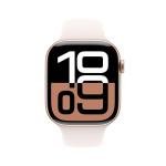 Apple Watch Series 10 [GPS 46mm case] Smartwatch with Rose Gold Aluminium Case with Light Blush Sport Band - M/L. Fitness Tracker, ECG App, Always-On Retina Display, Water Resistant