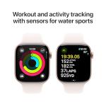 Apple Watch Series 10 [GPS 46mm case] Smartwatch with Rose Gold Aluminium Case with Light Blush Sport Band - M/L. Fitness Tracker, ECG App, Always-On Retina Display, Water Resistant