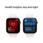 Apple Watch Series 10 [GPS 46mm case] Smartwatch with Rose Gold Aluminium Case with Light Blush Sport Band - M/L. Fitness Tracker, ECG App, Always-On Retina Display, Water Resistant