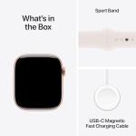Apple Watch Series 10 [GPS 46mm case] Smartwatch with Rose Gold Aluminium Case with Light Blush Sport Band - M/L. Fitness Tracker, ECG App, Always-On Retina Display, Water Resistant