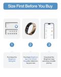 RingConn Gen 2 Air, Ultra-Thin AI Smart Ring, 10-Day Battery Life, Fitness/Sleep/Stress/HR Tracker for Women&Men, No App Fee for Standard Features, iOS & Android Compatible (Size 8, Dune Gold)