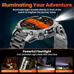Hwagol Smart Watch Gifts for Dad(Calls/Answer),1.52'' Military Smart Watches for Men for Android iPhone,100+ Sport Modes/Heart Rate/Sleep Monitor Fitness Tracker,Two Accessories and Three Bands Kits
