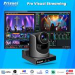 Prisual NDI PTZ Camera 30X SDI/HDMI/USB3.0/IP Streaming with AI Auto Tracking, Low Latency for Church, Broadcast, Live Events (NDI License Included, Free Upgrade to NDI HX3 & Full NDI)
