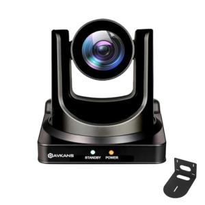 AVKANS NDI PTZ Camera, AI-Base Auto Frame Tracking Camera, 20X Zoom HDMI PTZ with SDI USB POE for Church House of Worship Live Streaming and Recording (NDI License Included)