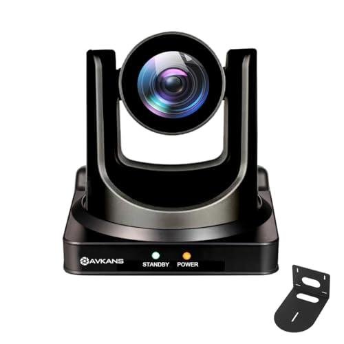 AVKANS PTZ Camera 30x Optical Zoom 3G-SDI USB IP Live Streaming AI Tracking Camera, PoE HDMI PTZ Cam for Church Event Livestream Services vMix OBS Wirecast