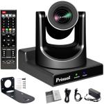 Prisual NDI PTZ Camera 20X SDI/HDMI/USB3.0/IP with AI Auto Tracking, Low-Latency NDI Camera for Church, Live Events, Education, PoE (NDI License Included, Free Upgrade to NDI HX3 & Full NDI)