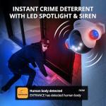 Defender AI Powered Sentinel 4K Wired Security Camera System, 360° PTZ Security Camera System with AI Tracking, Smart Human Detection, Blue-Red Light Deterrence, and Color Night Vision | 4 Cameras 1TB