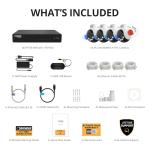 Defender AI Powered Sentinel 4K Wired Security Camera System, 360° PTZ Security Camera System with AI Tracking, Smart Human Detection, Blue-Red Light Deterrence, and Color Night Vision | 4 Cameras 1TB