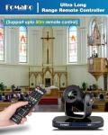FoMaKo NDI PTZ Camera 3G-SDI HDMI, 30X Optical Zoom,1080P60 AI Auto-Tracking USB3.0 Type-C 3G-SDI HDMI, for Church Worship, (Official NDI 6 & NDI HX3 Certified) KN30