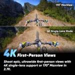 Insta360 X3 Ultimate Kit - 360 Action Camera with 5.7K 360 Active HDR Video, 4K Single-Lens Camera, Waterproof, FlowState Stabilization, 2.29" Touchscreen, AI Editing, for Motorcycle, Wintersports