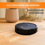 3-in-1 Robot Vacuum and Mop 4000Pa Strong Suction Vacuum Robot & Alexa/APP Control & Central Brush & Smart Navigation, Robot Vacuum Cleaner for Pet Hair, Hard Floors & Low-Pile Rugs (Black)