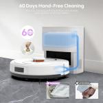 Bagotte Robot Vacuum and Mop, 5000Pa Self Emptying Robotic Vacuum with Mapping,60-Day Hands-Free Cleaning, LiDAR Navigation, No-Go Zones,Wi-Fi/App/Alexa Control, for Pet, Hard Floors, Carpets