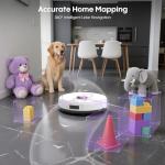 Bagotte Robot Vacuum and Mop, 5000Pa Self Emptying Robotic Vacuum with Mapping,60-Day Hands-Free Cleaning, LiDAR Navigation, No-Go Zones,Wi-Fi/App/Alexa Control, for Pet, Hard Floors, Carpets