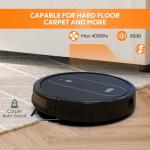 3-in-1 Robot Vacuum and Mop 4000Pa Strong Suction Vacuum Robot & Alexa/APP Control & Central Brush & Smart Navigation, Robot Vacuum Cleaner for Pet Hair, Hard Floors & Low-Pile Rugs (Black)