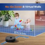 Robot Vacuum and Mop, Robot Vacuum Self Emptying with 5000Pa Suction, 3-in-1 LiDAR Navigation, Home Mapping, No-Go Zones, Up to 60 Days Hands Free Cleaning, Wi-Fi/App/Alexa, Hard Floors, Carpet