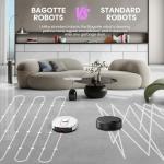 Bagotte Robot Vacuum and Mop, 5000Pa Self Emptying Robotic Vacuum with Mapping,60-Day Hands-Free Cleaning, LiDAR Navigation, No-Go Zones,Wi-Fi/App/Alexa Control, for Pet, Hard Floors, Carpets