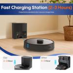Robot Vacuum and Mop, Robot Vacuum Self Emptying with 5000Pa Suction, 3-in-1 LiDAR Navigation, Home Mapping, No-Go Zones, Up to 60 Days Hands Free Cleaning, Wi-Fi/App/Alexa, Hard Floors, Carpet