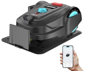 YARDCARE M800Plus Cordless Robot Lawn Mower with GPS + 3D Visual Navigation, Bow-Shaped Path Mowing, APP Control, 4.0Ah Automatic Robotic Lawnmower for 1/5 Acre, Obstacle Avoidance, Height Adjustment