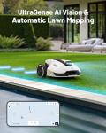 Mammotion YUKA 2000 Robot Lawn Mower with 4G, Reception 0.5 Acre,Max. 0.7 Acre, Ultrasense AI Vision & RTK, Auto Mapping & App Control,45% Slope,Wireless Perimeter,Dual Cutting Discs, 20 Mowing Zones