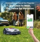 RoboUP Robot Lawn Mower No Wire T1200Pro 2025 with L-Shape Wall Mount Rod, Automatic Robot Mower, Ride-on Edge Mowing, Multiple Zones Management, AI Obstacle Avoidance, for Lawn Up to 0.37 Acre