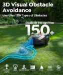 YARDCARE M800Plus Cordless Robot Lawn Mower with GPS + 3D Visual Navigation, Bow-Shaped Path Mowing, APP Control, 4.0Ah Automatic Robotic Lawnmower for 1/5 Acre, Obstacle Avoidance, Height Adjustment
