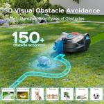 YARDCARE M800Plus GPS+3D Vision Cordless Robot Lawn Mower with Bow-Shaped Path Mowing, APP Control, Robotic Lawnmower with Obstacle Avoidance, Auto-Charging, Height Adjust for Lawns up to 8611 sq.ft