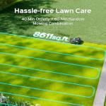YARDCARE M800Plus Cordless Robot Lawn Mower with GPS + 3D Visual Navigation, Bow-Shaped Path Mowing, APP Control, 4.0Ah Automatic Robotic Lawnmower for 1/5 Acre, Obstacle Avoidance, Height Adjustment