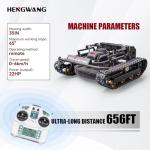 Robot Remote Control Lawn Mower 22HP 65° Climbing Adjustable Mowing Height Track Drive All Terrain Grass Cutter Yard Mower (HW 608 90L)