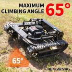 Robot Remote Control Lawn Mower 22HP 65° Climbing Adjustable Mowing Height Track Drive All Terrain Grass Cutter Yard Mower (HW 608 90L)