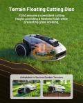 Mammotion YUKA 2000 Robot Lawn Mower with 4G, Reception 0.5 Acre,Max. 0.7 Acre, Ultrasense AI Vision & RTK, Auto Mapping & App Control,45% Slope,Wireless Perimeter,Dual Cutting Discs, 20 Mowing Zones