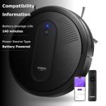 MONSGA Robot Vacuum Cleaner, 3000Pa Powerful Suction Robotic Vacuum, 3.2" Super-Slim, 140Min Runtime, Vacuum Robot for Hard Floor/Low Pile Carpet/Pet Hair, Remote/App/Voice Control, Schedule Clean