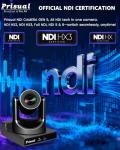 Prisual NDI PTZ Camera 30X SDI/HDMI/USB3.0/IP Streaming with AI Auto Tracking, Low Latency for Church, Broadcast, Live Events (NDI License Included, Free Upgrade to NDI HX3 & Full NDI)