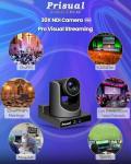 Prisual NDI PTZ Camera 30X SDI/HDMI/USB3.0/IP Streaming with AI Auto Tracking, Low Latency for Church, Broadcast, Live Events (NDI License Included, Free Upgrade to NDI HX3 & Full NDI)