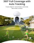 Reolink 4K Security Camera System with PT Auto-Tracking, 355°Pan 50°Tilt, 4K PoE Cameras Home Surveillance Wired Outdoor, Smart AI Detection, Spotlights & 2-Way Talk, 8CH NVR 2TB HDD, RLK8-800PT4