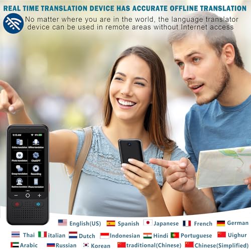 Portable AI Language Translator with Touch Screen