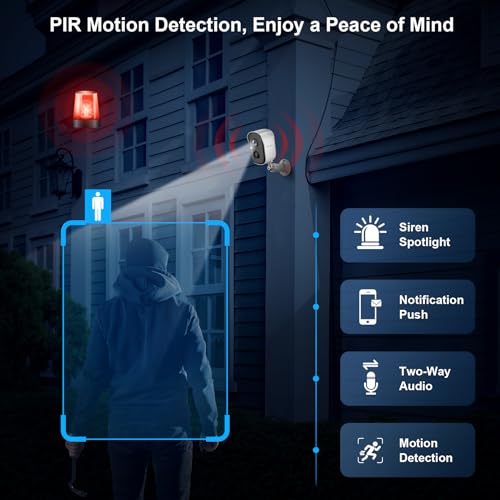 ZEEPORTE 2K Wireless Outdoor Security Camera