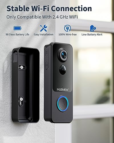Wireless Video Doorbell Camera with Chime and Motion Zones