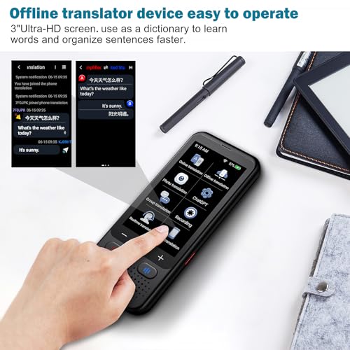Portable AI Language Translator with Touch Screen