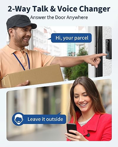 Wireless Video Doorbell Camera with Chime and Motion Zones
