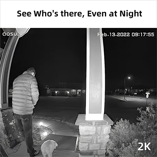 Wireless Battery-Powered Doorbell Camera with AI Detection
