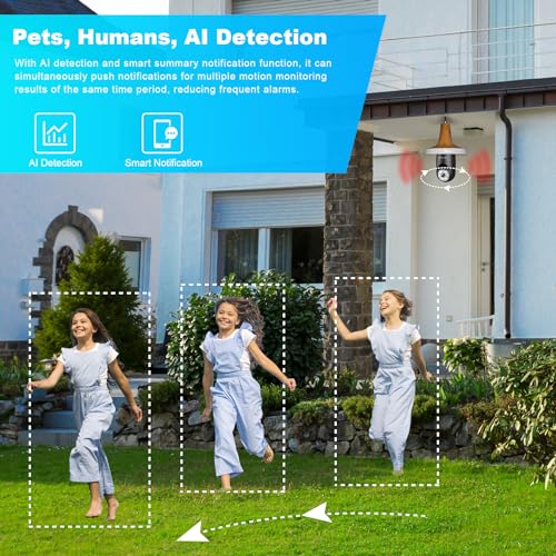360° AI Outdoor Security Camera with Motion Detection