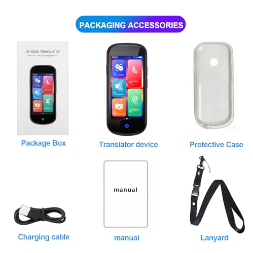 Portable 2024 Two-Way AI Language Translator Device