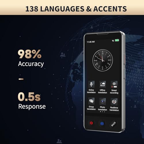 AI Language Translator Device - 138 Languages, No WiFi