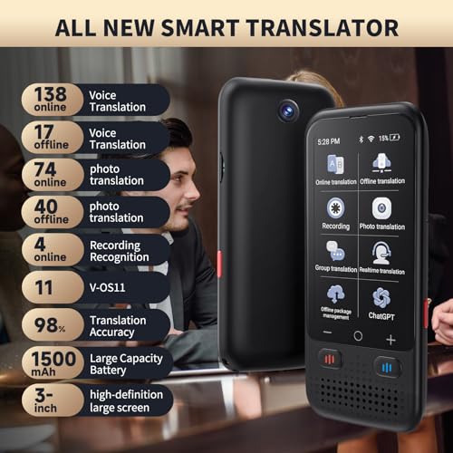 Portable AI Language Translator, No WiFi Required